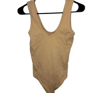 Butter Yellow Abercrombie Soft A&F Collection Tank Bodysuit